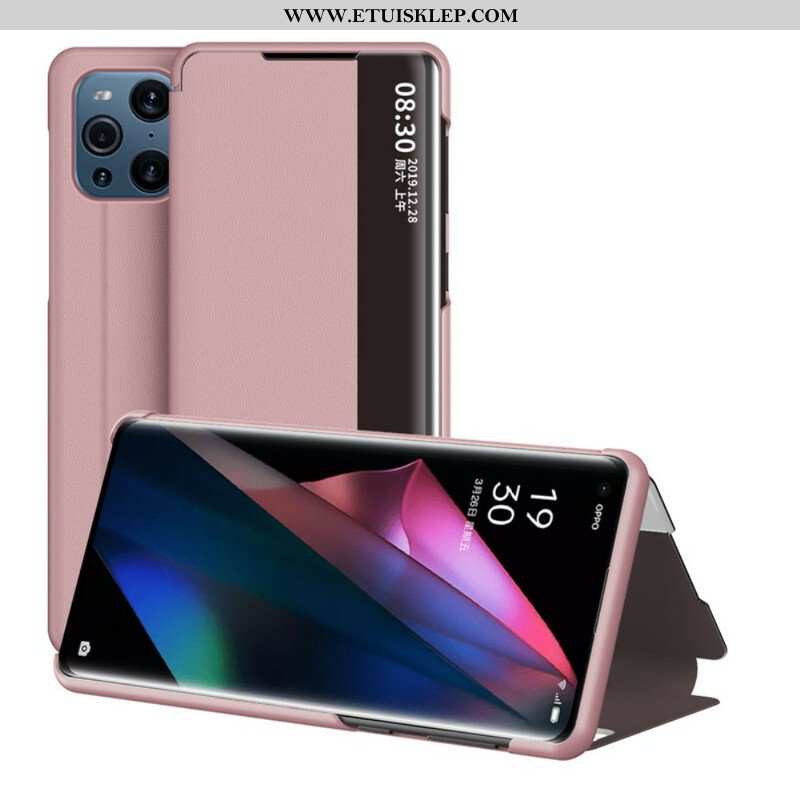 Etui Na Telefon do Oppo Find X3 Pro Teksturowana Sztuczna Skóra